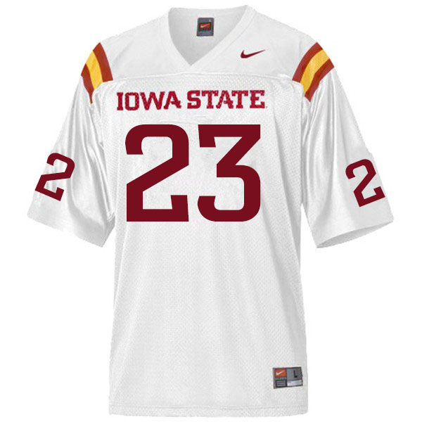 Men #23 Parker Rickert Iowa State Cyclones College Football Jerseys Sale-White - Click Image to Close